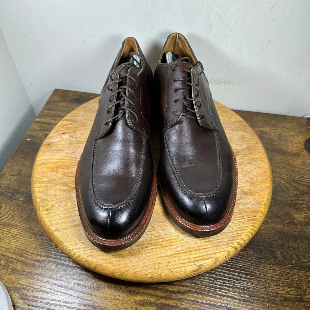 Beckett Simonon Yates Oxford Shoes Mens 13 Dark Brown Leather Split Toe 11829